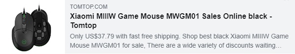 53% RABATT für Xiaomi MIIIW Game Mouse MWGM01